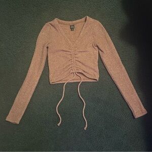 Wild Fable Brown Ruched Blouse